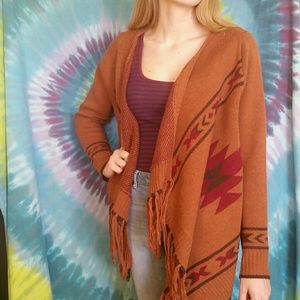 Aztec print sweater/shrug