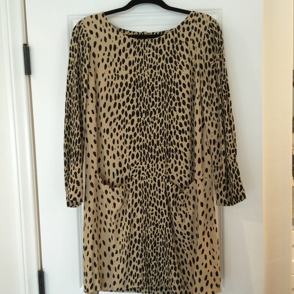 J. Crew leopard shift dress w/ pockets. Size 6.