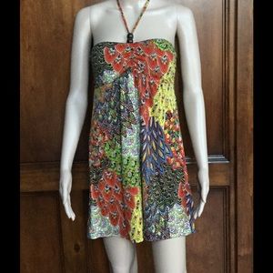 Multi colored halter dress