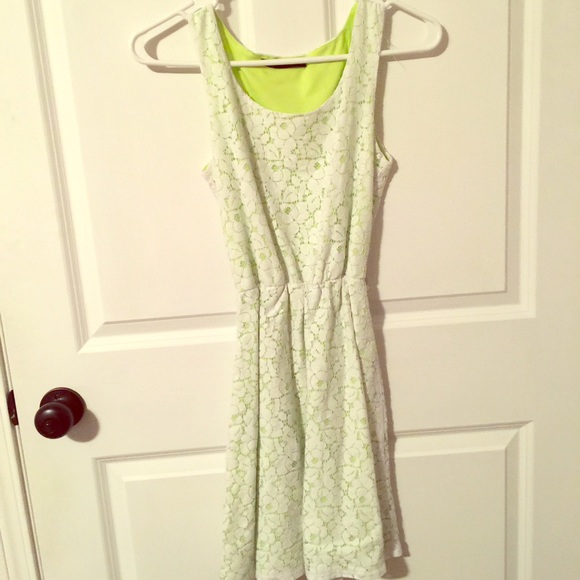 lime green lace dress