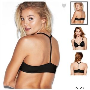 VS pink gray T-back bra