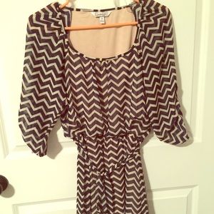 Navy chevron dress
