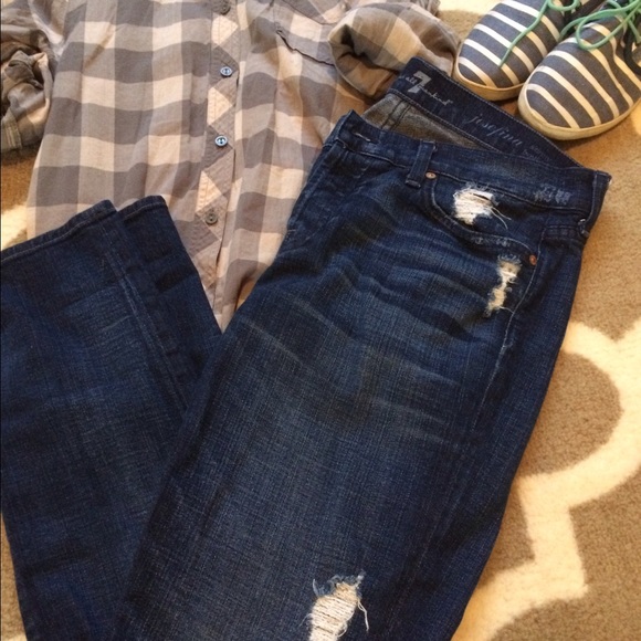 For all mankind distressed denim