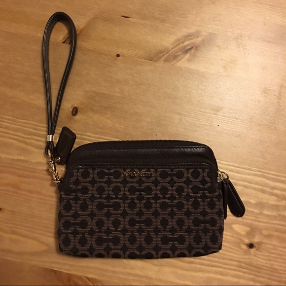 Coach Madison wristlet in brown