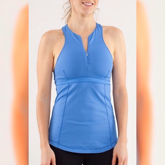 lululemon | Blue Zippy Run Tank 💙