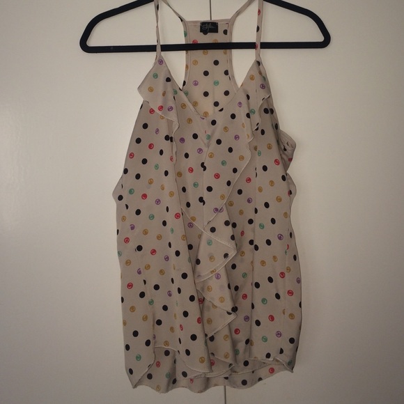 Polka dot flowing tank top