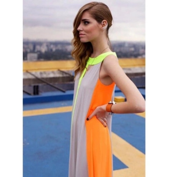 {20% off Sale 5⭐️} Neon color block maxi dress - Picture 2 of 4