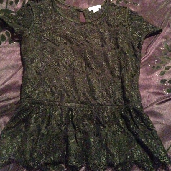 Black lace dress shirt