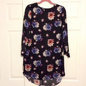 Topshop Floral Tunic Dress