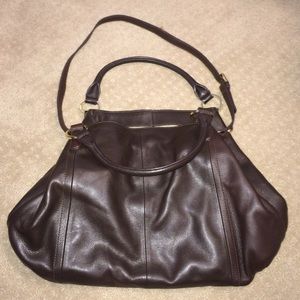 Brown genuine leather bag