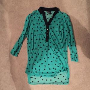 Green and Black Polka Dot