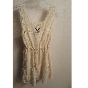 Cream lace dress