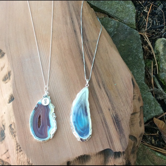 •silver agate slice• - Picture 2 of 2