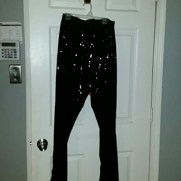 Sequin black pants