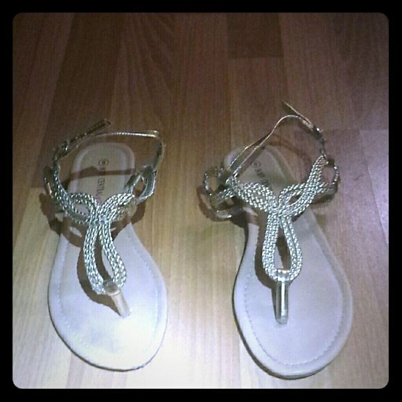 Gold sandals by body central