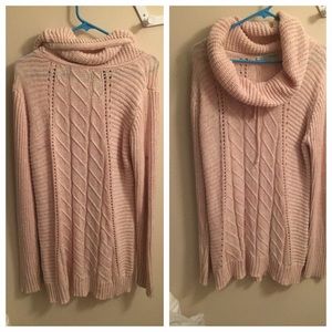 Cow neck sweater dress