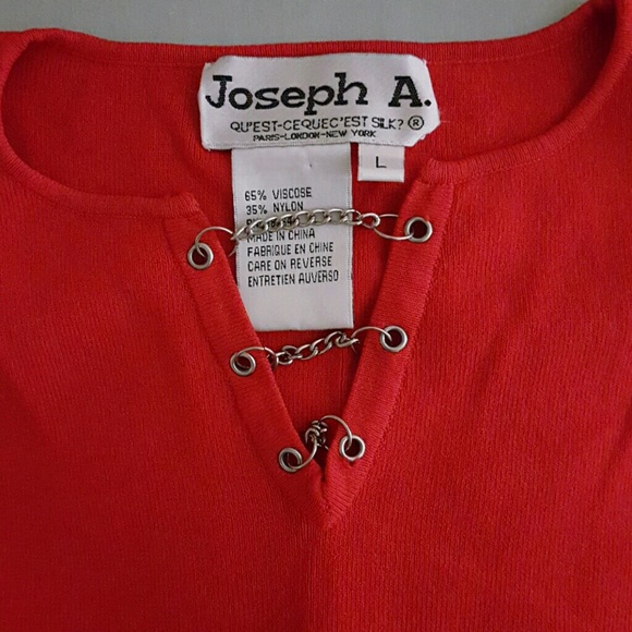 👕WOMEN'S RED VISCOSE SHIRT - SIZE LARGE - Picture 3 of 4