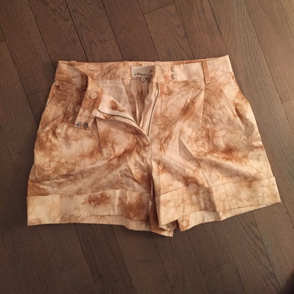 High waisted 3.1 Philip Lim tie-dye shorts BROWN - Picture 2 of 2
