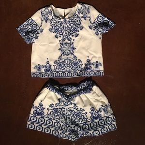 2 piece shorts outfit