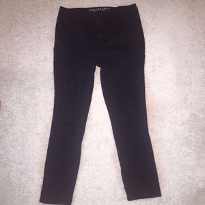 American Eagle Black Hi-Rise Jeggings (Size 14)