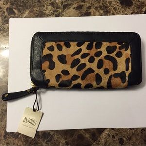 New Audrey Brooke leather hair calf wallet