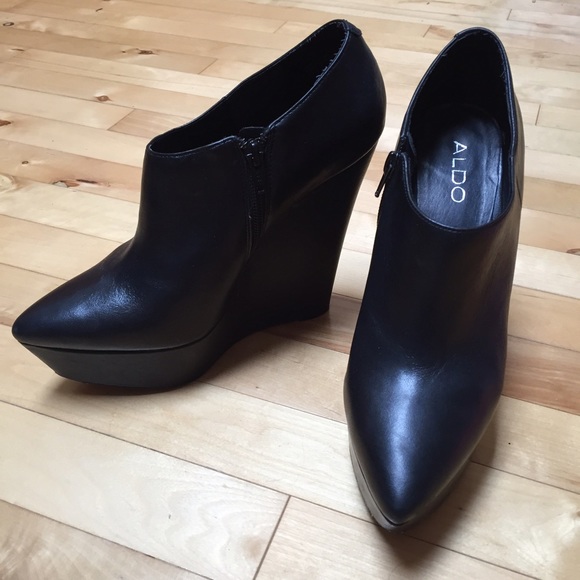 ALDO Shoes - Aldo Black Leather Booties