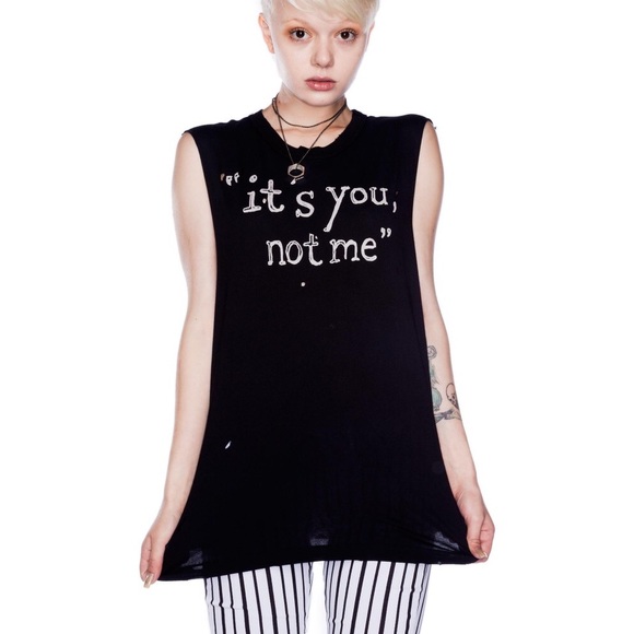 UNIF XS It's You, Not Me Muscle Tee