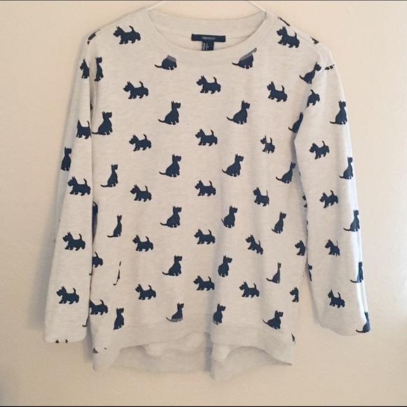 Forever 21 Gray Scottish Terrier Sweatshirt