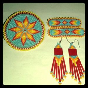 Authentic Native American beaded set.