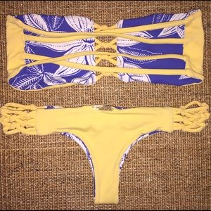 Reversible bandeau Brazilian bikini by San Lorenzo