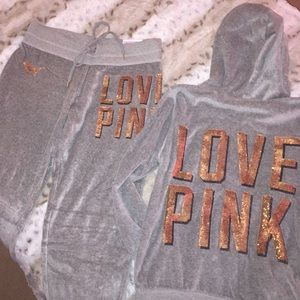 Victoria's Secret PINK Zip hoodie and lounge pants