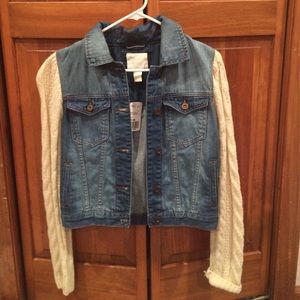Brand new jean jacket with a twist!