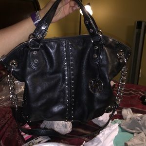 Black leather Michael Kors purse