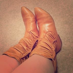 Camel Jessica Simpson cowboy boots - size 7