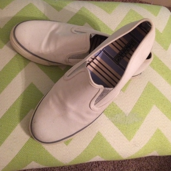 Sperry Topsider White slip ons!