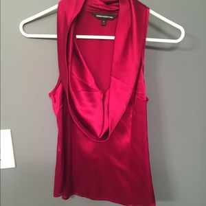 Express satin pink top