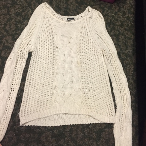 White crew sweater