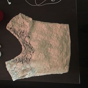 Size XS white lace hollister crop top