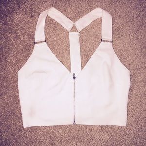 ALC Triangle White Crop Top