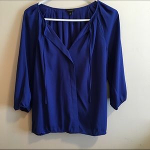 Loose Fitting Blue Blouse
