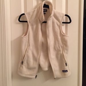 White Patagonia Fleece Vest