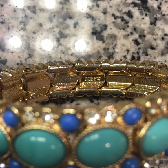 J. Crew blue green and clear stone bracelet - Picture 3 of 4