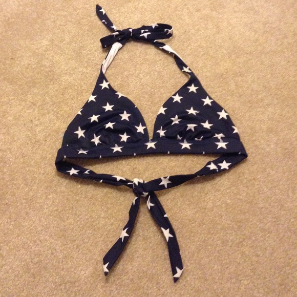 PINK Victoria's Secret Other - PINK VICTORIAS SECRET BLUE WHITE STAR BIKINI TOP