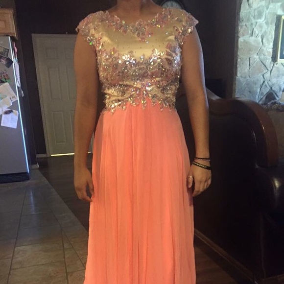 Madison James  Dresses & Skirts - Madison James tan/coral size 8