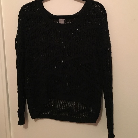 Charlotte Russe black knitted black sweater
