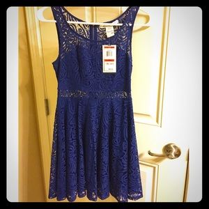 Navy blue lace dress NWT