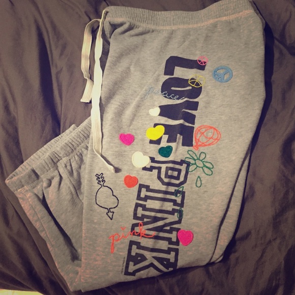 PINK Cropped Sweatpants