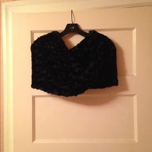 Black Faux Fur Infinity Wrap