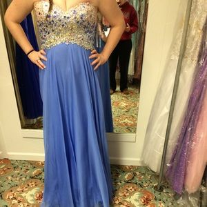 Baby blue Prom gown