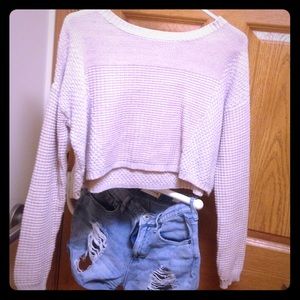 Extra cropped crop top spring/summer sweater